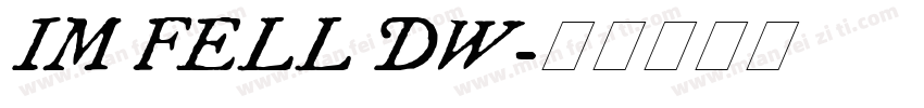 IM FELL DW字体转换